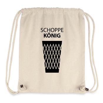 Schoppe König - Geripptes Schoppe Glas - Stanley/Stella recycelter Gym Bag - Naturweiß - Vorne