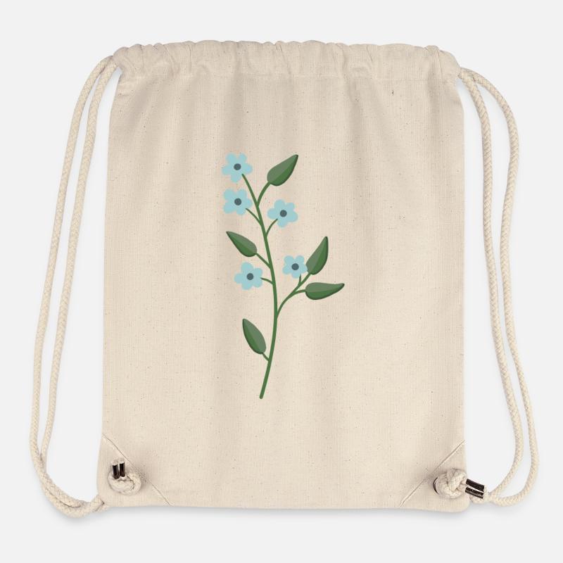 Flower light blue - Stanley/Stella Recycled Gym Bag - natural