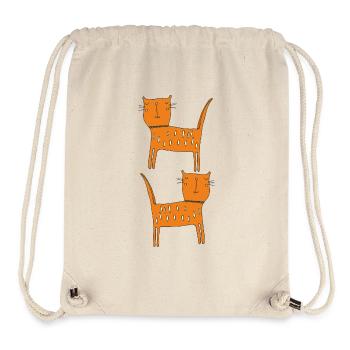 katze orange zweifach - Stanley/Stella recycelter Gym Bag - Naturweiß - Vorne