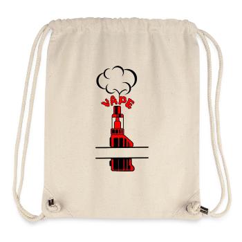 Vape vapor cloud with text and 'VAPE' - Stanley/Stella Recycled Gym Bag - natural - Front