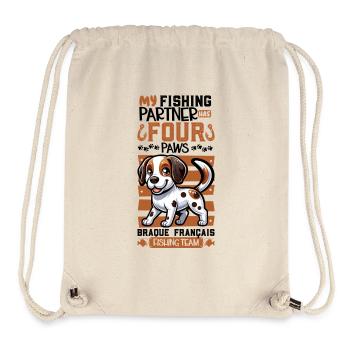 Fishing and Braque Français - Stanley/Stella Recycled Gym Bag - natural - Front
