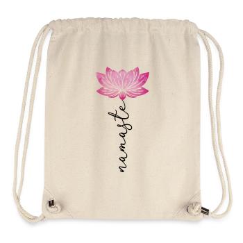 Lotus Flower Namaste Yoga Aum India Spirituaity - Stanley/Stella Recycled Gym Bag - natural - Front