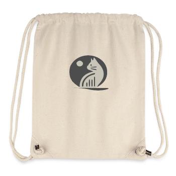 Katzen-Silhouette - Stanley/Stella recycelter Gym Bag - Naturweiß - Vorne