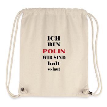 Ich bin Polin, wir sind halt so laut - Stanley/Stella recycelter Gym Bag - Naturweiß - Vorne