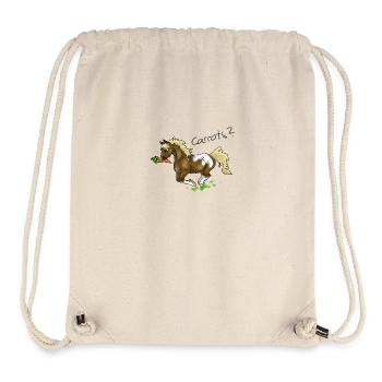 Carrots? Rennendes Pony mit Karotte im Maul - Stanley/Stella recycelter Gym Bag - Naturweiß - Vorne