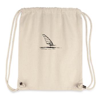 Windsurf Foil Sketch - Sac à cordon recyclé Stanley/Stella - blanc naturel - Devant