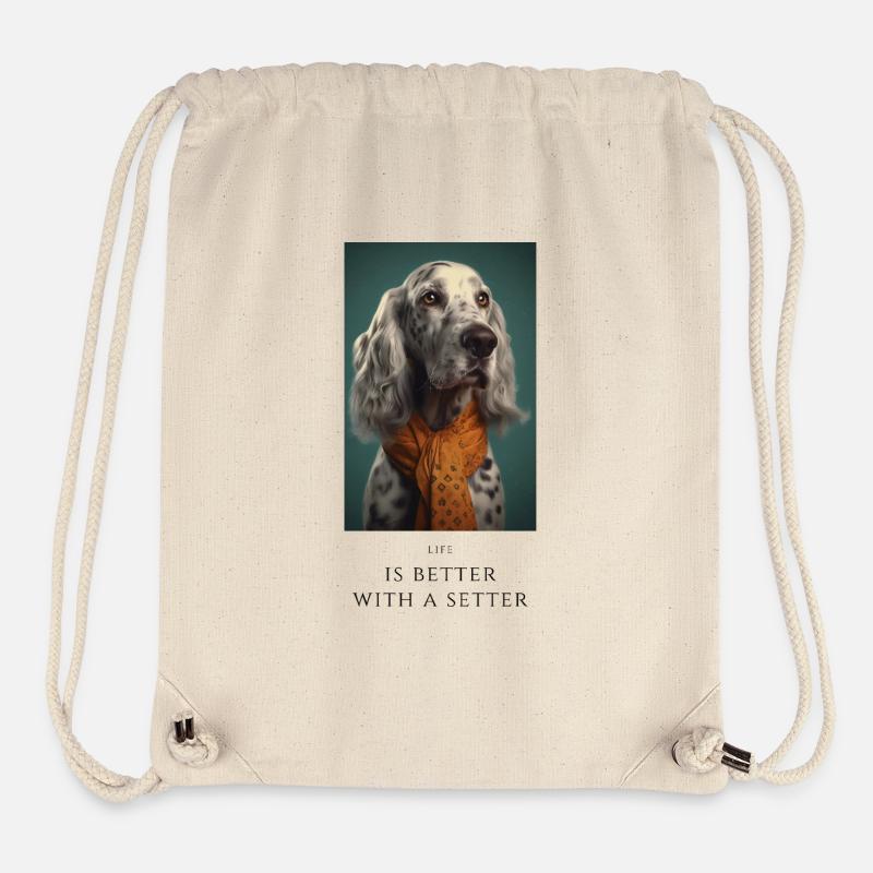 Life is better with a setter - Stanley/Stella recycelter Gym Bag - Naturweiß