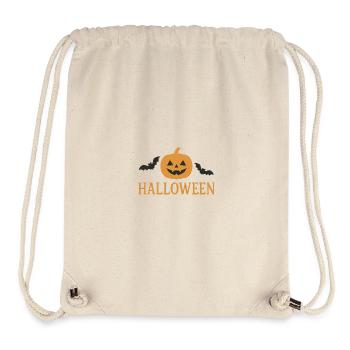 Gruselige Kürbislaterne Halloween Design - Stanley/Stella recycelter Gym Bag - Naturweiß - Vorne