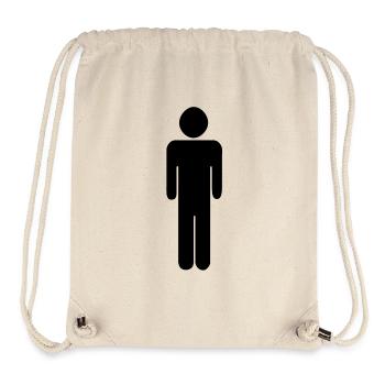 Mann - Toilette - Piktogramm - Toilettenzeichen - Stanley/Stella recycelter Gym Bag - Naturweiß - Vorne