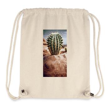 cactus in a sand desert pun - Stanley/Stella Recycled Gym Bag - natural - Front