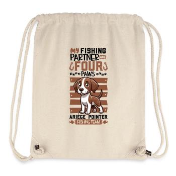 Fishing and Braque de l'Ariège - Stanley/Stella Recycled Gym Bag - natural - Front