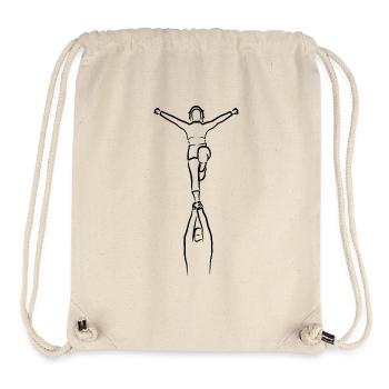 Cheerleader Drawing - Stanley/Stella Recycled Gym Bag - natural - Front