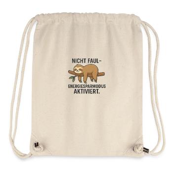 Not lazy - power saving mode - Stanley/Stella Recycled Gym Bag - natural - Front