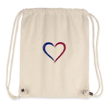Heart is blau and scarlet - Stanley/Stella Recycled Gym Bag - natural - Front