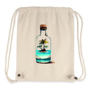 Bottle Island Tropical Sea - Stanley/Stella Recycled Gym Bag - natural - Front