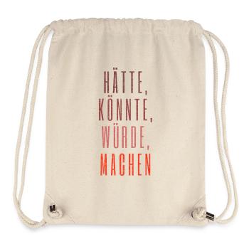 Hätte Könnte Würde Machen Rot (Distressed) - Stanley/Stella recycelter Gym Bag - Naturweiß - Vorne