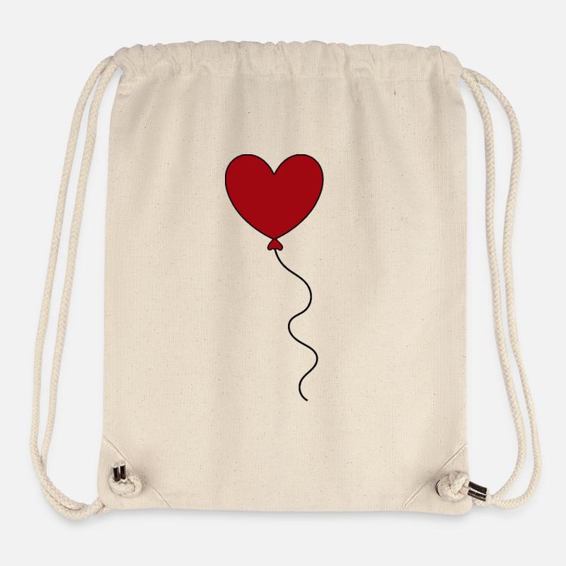 Cadeau rouge de la Saint-Valentin - Sac à cordon recyclé Stanley/Stella - blanc naturel