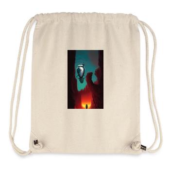 Creepy Comic robot spaceship Alien on a strange - Stanley/Stella Recycled Gym Bag - natural - Front