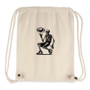 Halloween Skeleton Basketball Ball Sports - Stanley/Stella Recycled Gym Bag - natural - Front