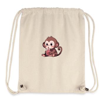 cute monkey - Stanley/Stella Recycled Gym Bag - natural - Front