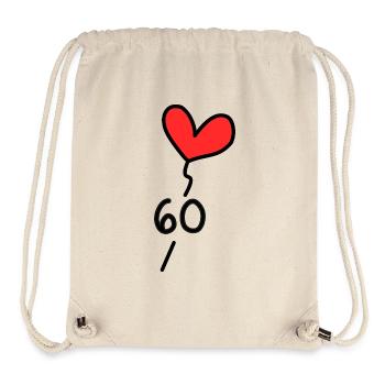 60. 60 JAHRE. 60-JÄHRIGES JUBILÄUM. 60. GEBURTSTAG. - Stanley/Stella recycelter Gym Bag - Naturweiß - Vorne