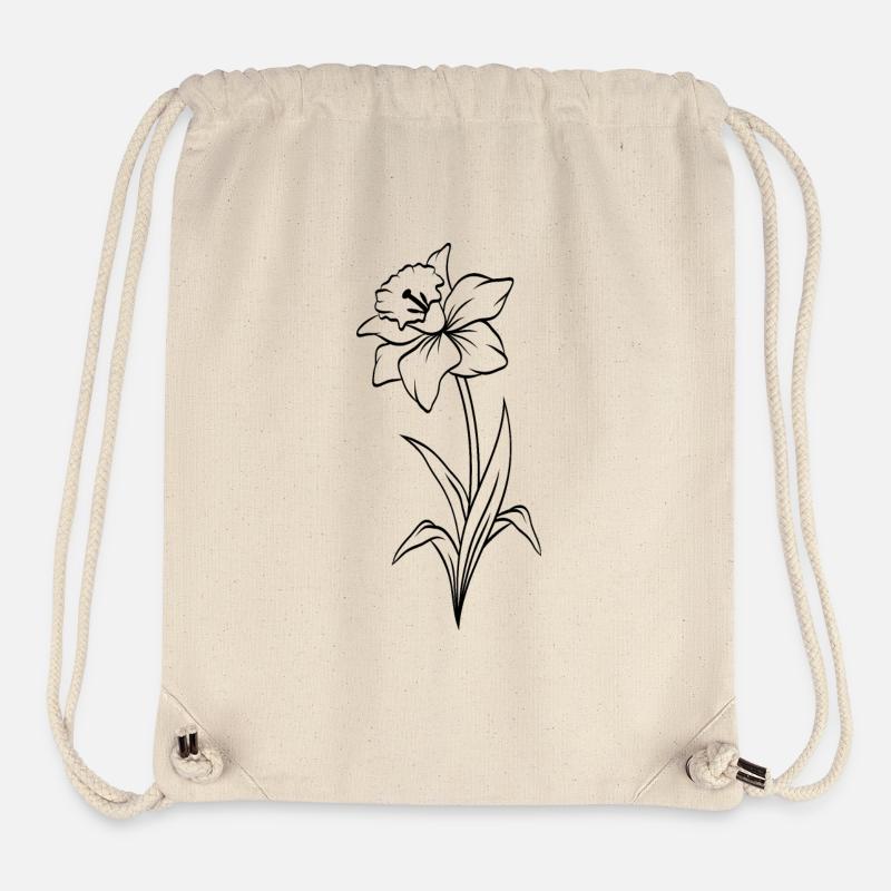 Narcisse - Sac à cordon recyclé Stanley/Stella - blanc naturel