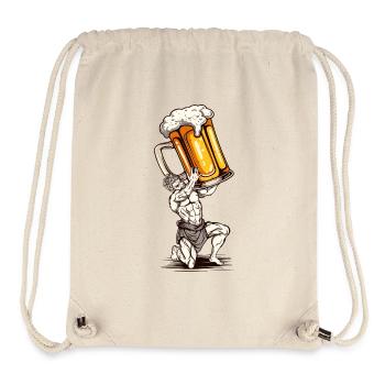 Statue bière - Sac à cordon recyclé Stanley/Stella - blanc naturel - Devant
