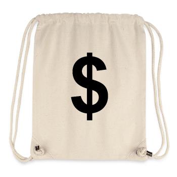 Signe dollar - Sac à cordon recyclé Stanley/Stella - blanc naturel - Devant