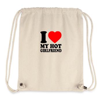 I love my girlfriend - Stanley/Stella recycelter Gym Bag - Naturweiß - Vorne
