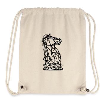 Schachfigur Springer bestehend aus Linien, Polygon - Stanley/Stella recycelter Gym Bag - Naturweiß - Vorne