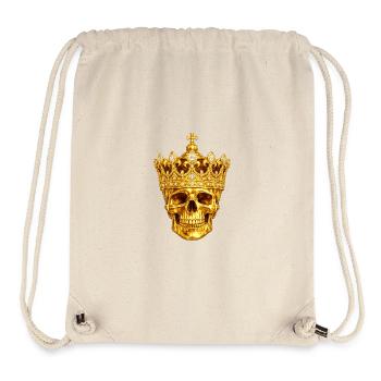 Goldener Totenkopf Krone - Stanley/Stella recycelter Gym Bag - Naturweiß - Vorne