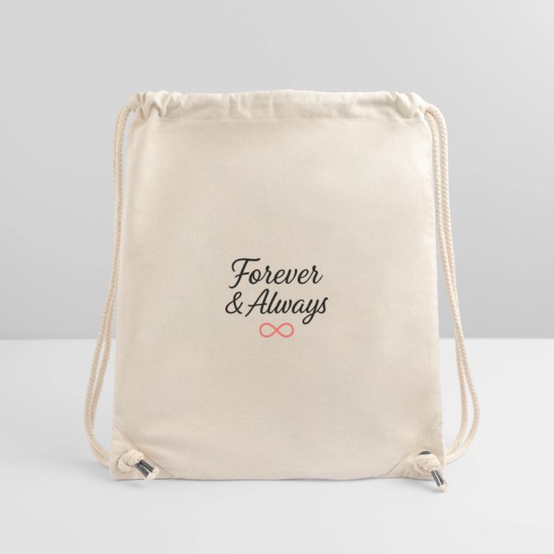 Conception de typographie de symbole de l’infini éternel Sac à cordon recyclé Stanley/Stella
