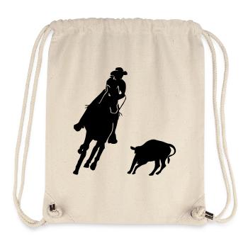 Pferdesport Westernreiten - Cutting - Stanley/Stella recycelter Gym Bag - Naturweiß - Vorne
