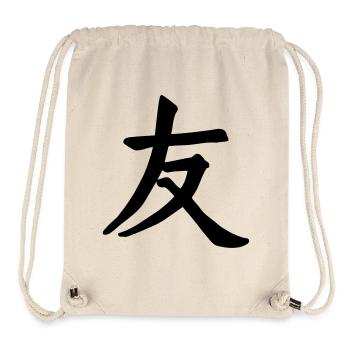 Vecteur chinois d’ami - Sac à cordon recyclé Stanley/Stella - blanc naturel - Devant