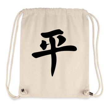 Friedenszeichen auf Chinesisch als Symbol - Stanley/Stella recycelter Gym Bag - Naturweiß - Vorne