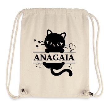 Anagaia T-Shirt Katze Katze Geschenkidee T-Shirt - Stanley/Stella recycelter Gym Bag - Naturweiß - Vorne