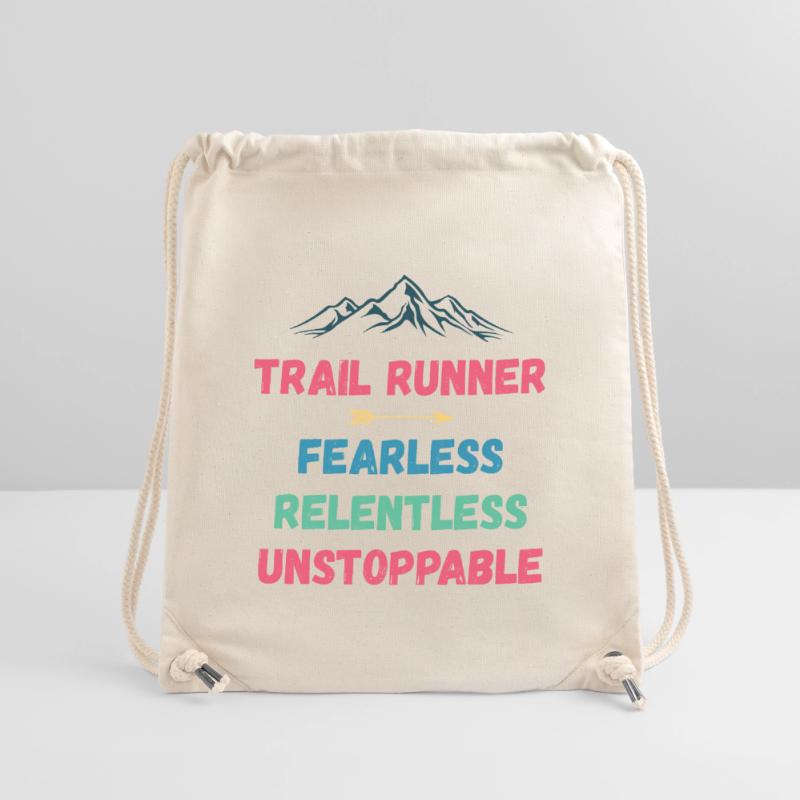Trail Runner - Intrépide. Implacable. Imparable. Sac à cordon recyclé Stanley/Stella