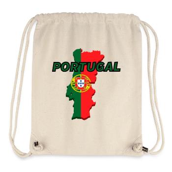 Map flag of Portugal - Stanley/Stella Recycled Gym Bag - natural - Front