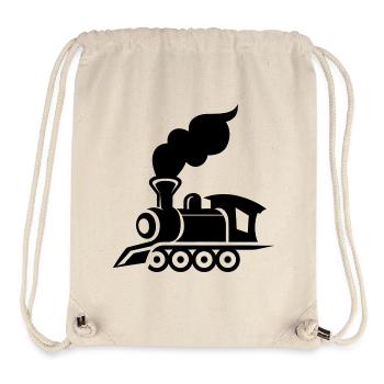 Lokomotive Grafik - Stanley/Stella recycelter Gym Bag - Naturweiß - Vorne