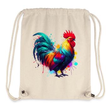 Rooster Hen - Stanley/Stella Recycled Gym Bag - natural - Front