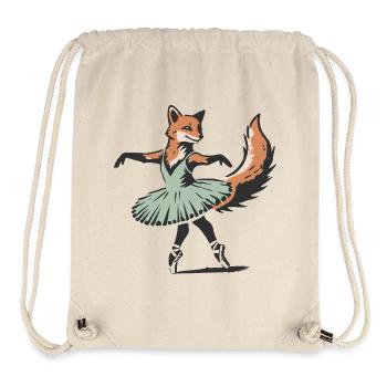 bezaubernder Fuchs im Stencil-Stil im Ballettkleid - Stanley/Stella recycelter Gym Bag - Naturweiß - Vorne
