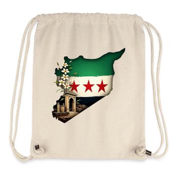 Syrie libre - Sac à cordon recyclé Stanley/Stella - blanc naturel - Devant