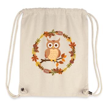 Herbstliche Eulenkranz  - Stanley/Stella recycelter Gym Bag - Naturweiß - Vorne