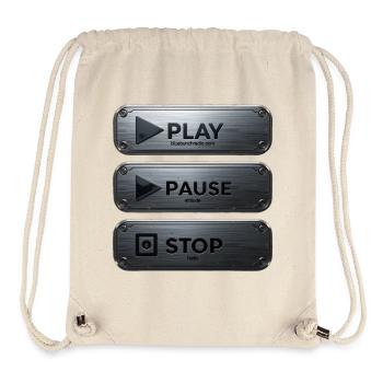 Play Bluebunch Radio, Pause Attitude, Stop Hate - Stanley/Stella Recycled Gym Bag - natural - Front