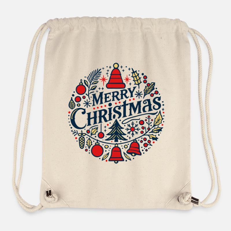 Frohe Weihnachten 3 - Stanley/Stella recycelter Gym Bag - Naturweiß