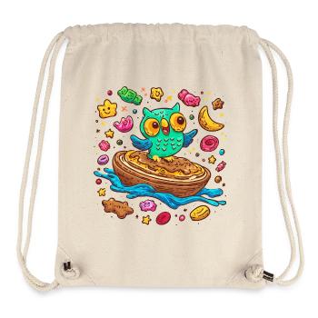 Breakfast Owl Delight - Stanley/Stella Recycled Gym Bag - natural - Front