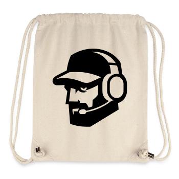 Cool gamer with beard and headphones - portrait - Stanley/Stella Recycled Gym Bag - natural - Front