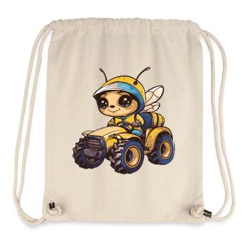 Bee Tractor Farmer - Stanley/Stella Recycled Gym Bag - natural - Front