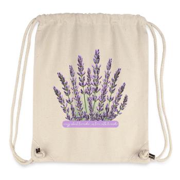 Lavendelblüten verrückt nach Lavendel - Stanley/Stella recycelter Gym Bag - Naturweiß - Vorne