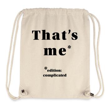 ME – it's complicated | minimalist statement - Stanley/Stella Recycled Gym Bag - natural - Front